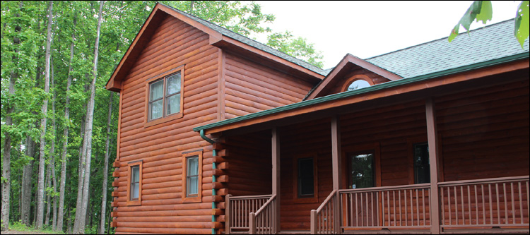 Log Home Staining in Wood County, Ohio